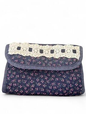 Interpur Handcrafted Quilted Floral Fabric Organizer Pouch